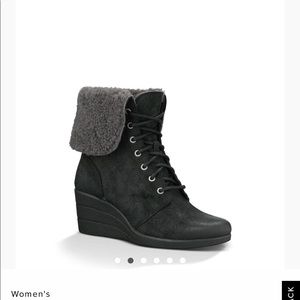 UGG Zea Waterproof Suede and Shearling boot sz 8